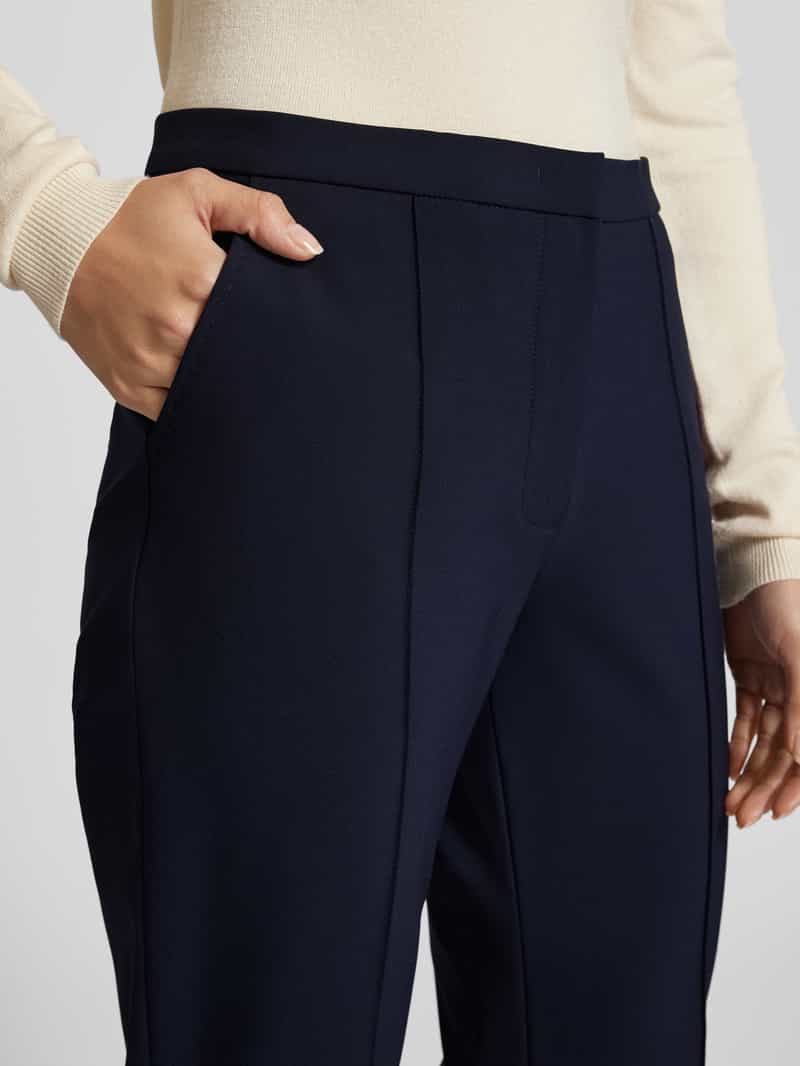 RAFFAELLO ROSSI Flared stoffen broek met siernaden en viscoe model 'DORO'