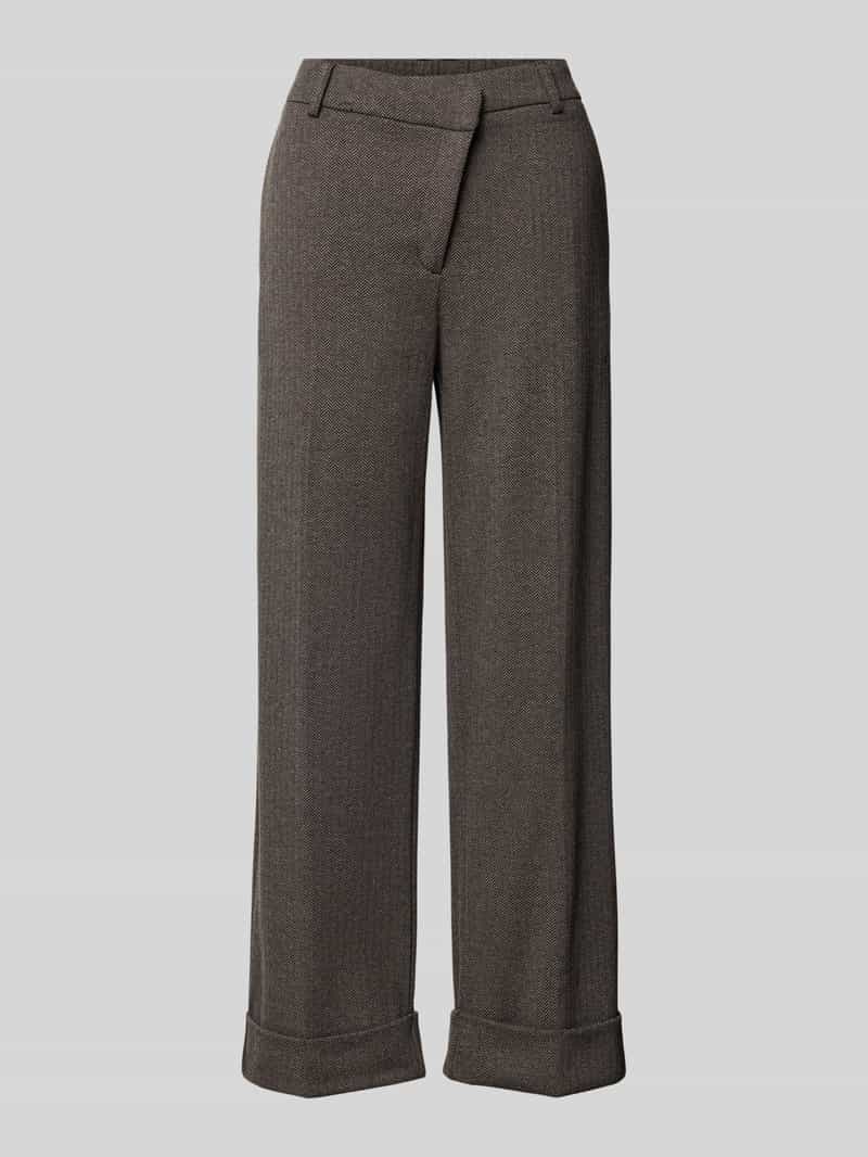 Opus Stoffen broek met omslagzoom