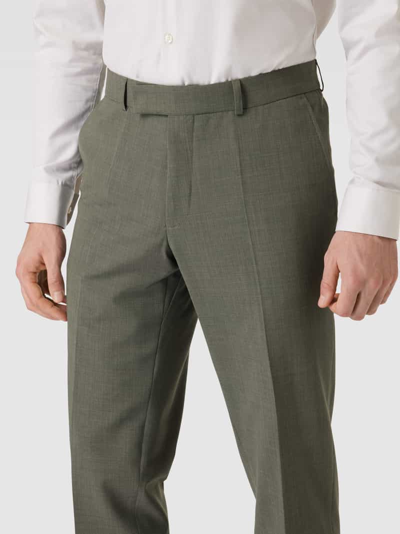 carl gross Regular fit bandplooibroek met wol model 'Sendrik'