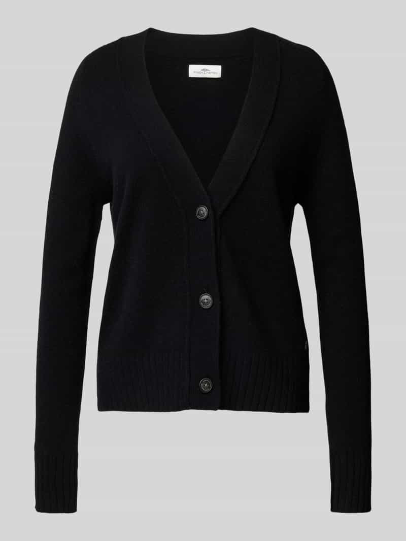 FYNCH-HATTON Regular fit cardigan van wol met V-hals