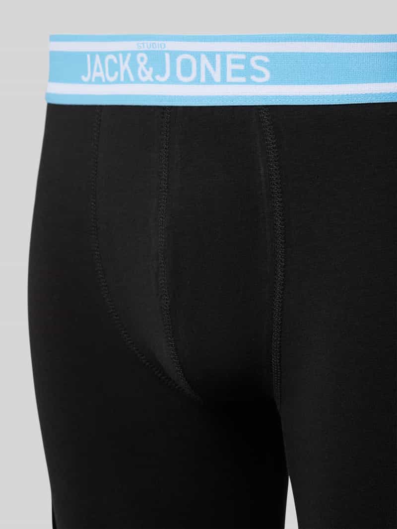 jack & jones Boxershort met elastische band met label in een set van 3 stuks model 'TEDDY'