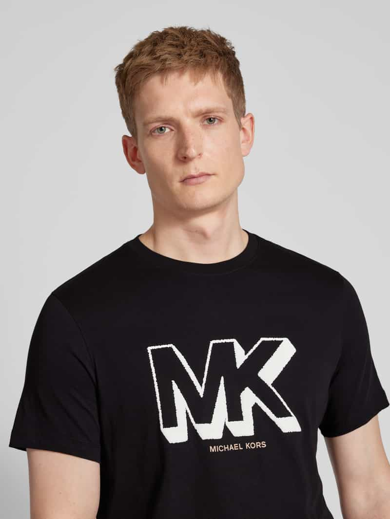 Michael Kors T-shirt met labelprint model 'SKETCH MK'