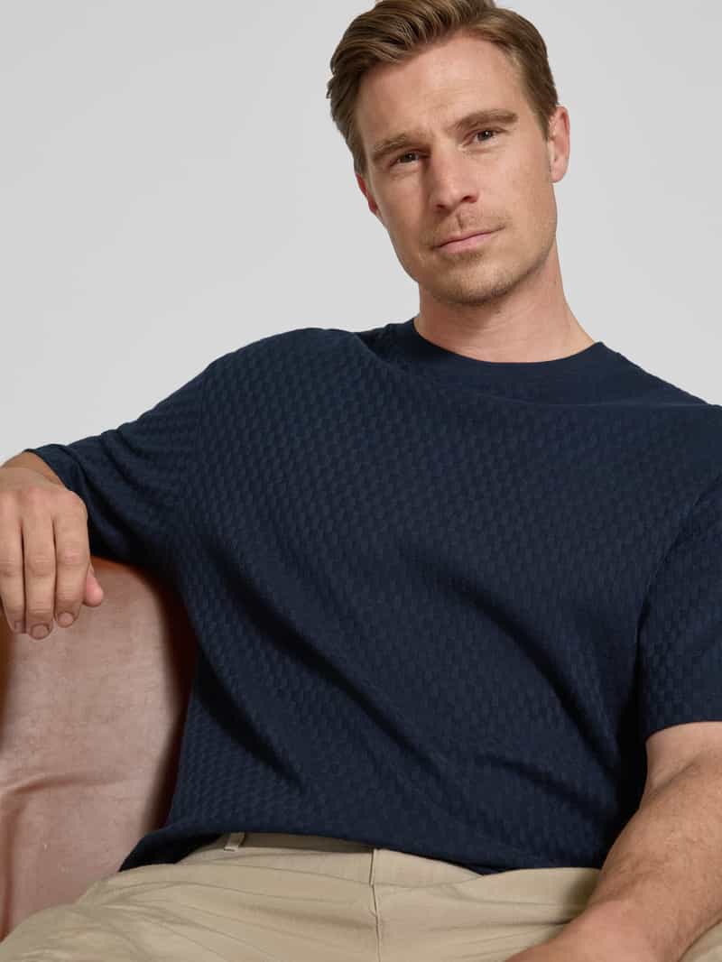 s.Oliver BLACK LABEL Relaxed fit T-shirt van gestructureerde jersey