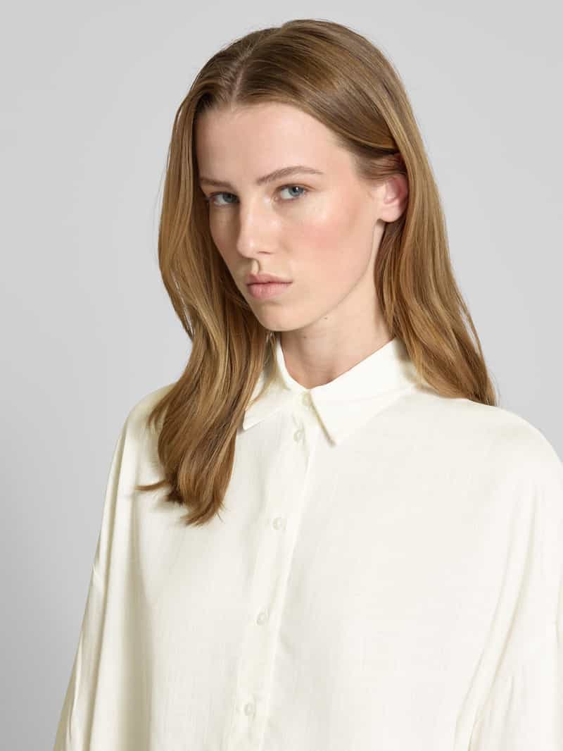 Only Korte overhemdblouse van pure viscose model 'ASTRID'