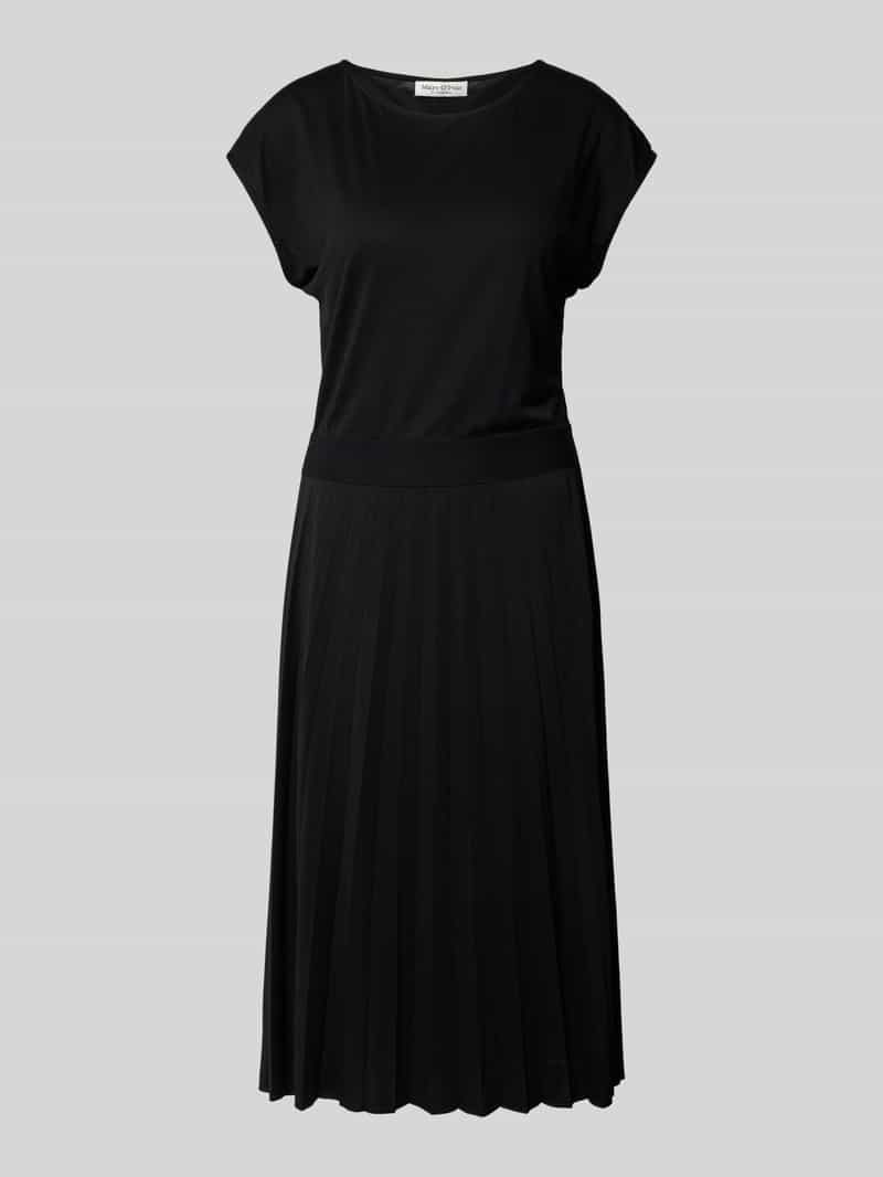Marc O'Polo Getailleerde jerse-jurk met elastische taille en geplooide rok