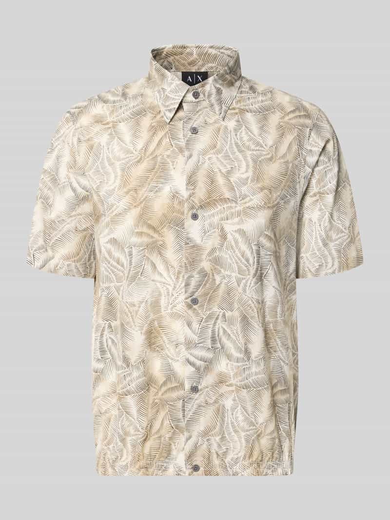 Armani Exchange Herren Beige Regular Fit Freizeithemd Mit Kentkragen In Größe Extra Groß