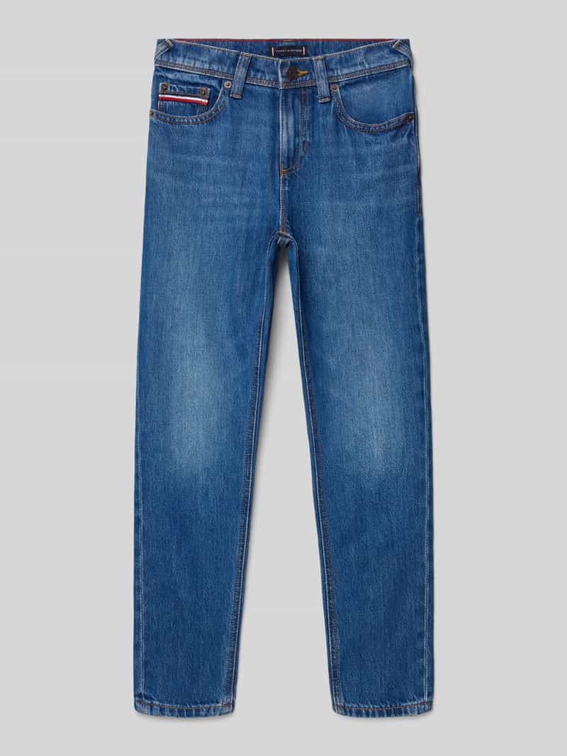 Tommy Hilfiger Teens Straight fit jeans van een mix van katoen en lyocell model 'SCANTON'