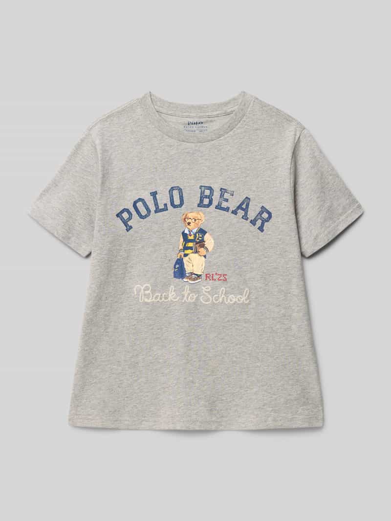 Polo Ralph Lauren Teens T-shirt met labelprint en ronde hals