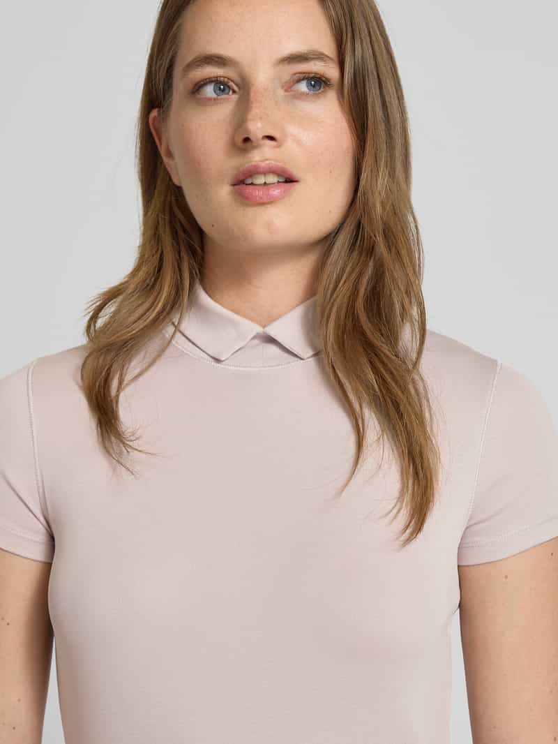 Marc Cain T-shirt van een mix van katoen en elastaan met col