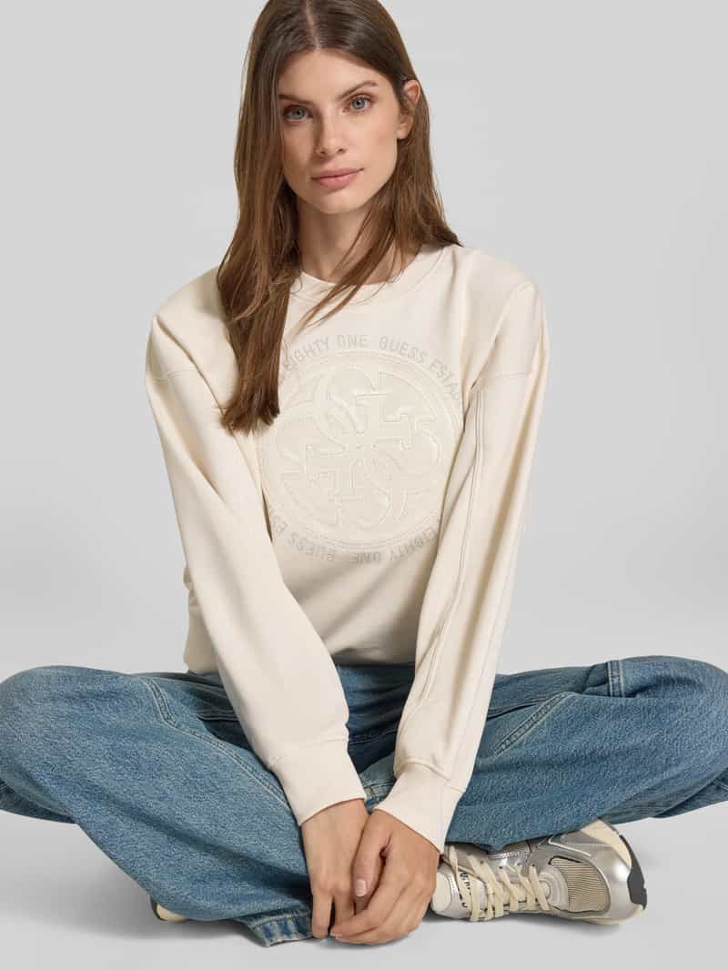 Guess Sweatshirt met logo en ronde hals