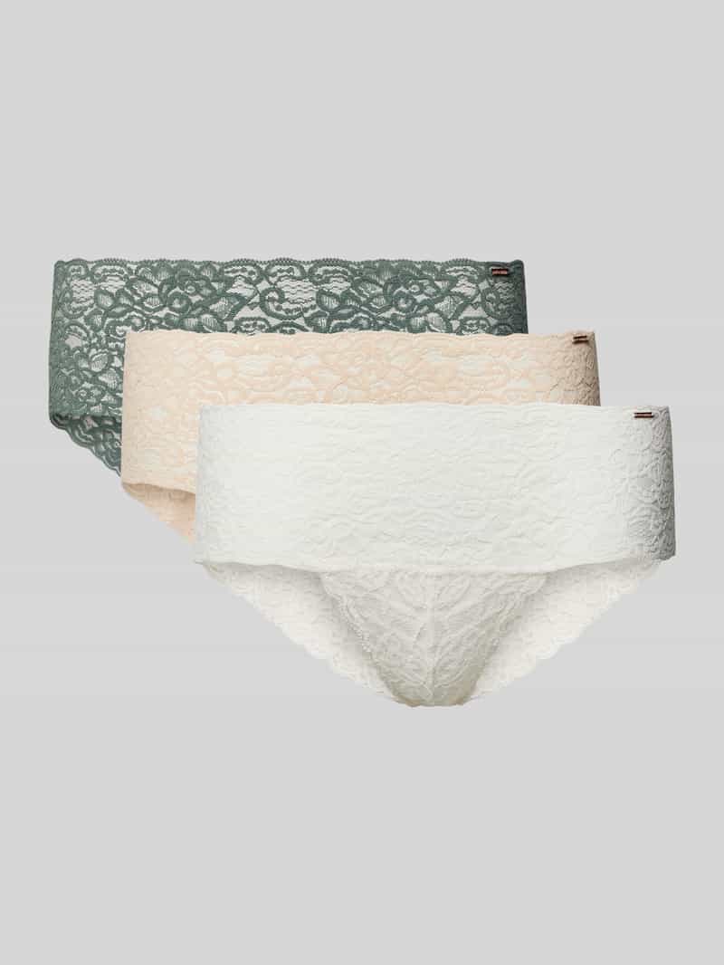Dorina Slip van kant in comfortabel design in een set van 3 stuks model 'LANA'