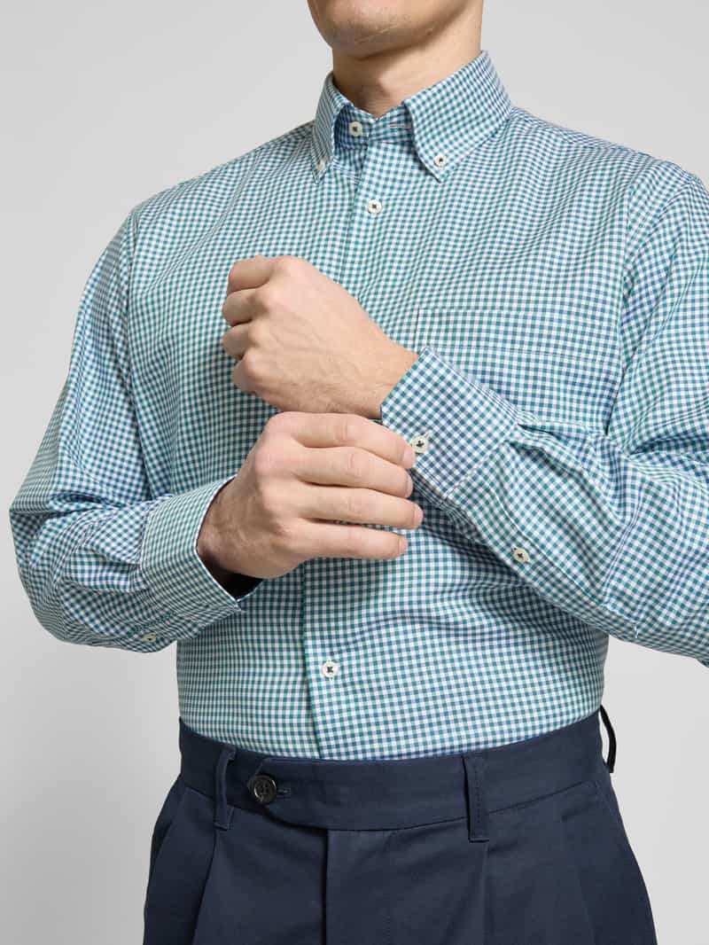Eterna Regular fit zakelijk overhemd met button-downkraag
