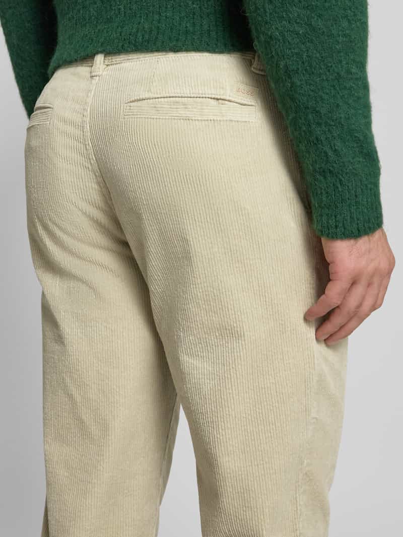 Boss Orange Tapered corduroy broek van katoenmix model