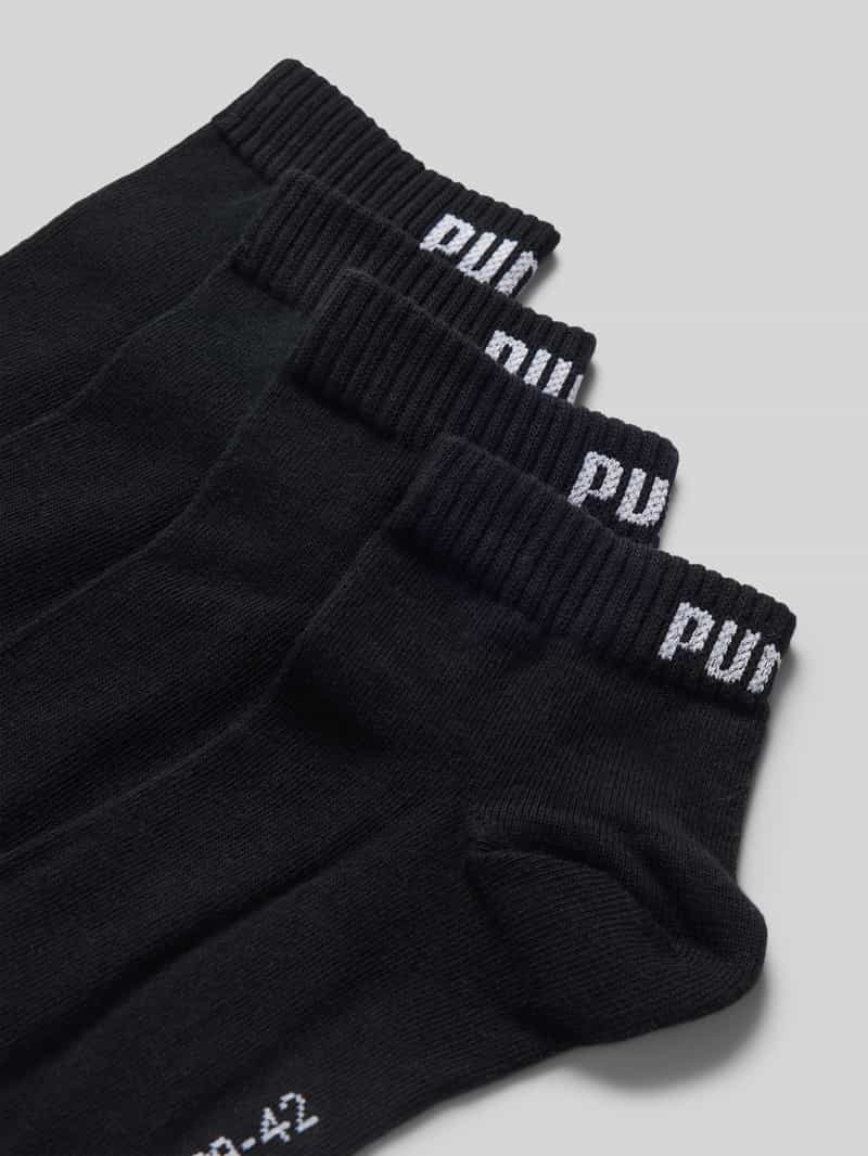 Puma Sneakersokken met labeldetails in een set van 4 paar