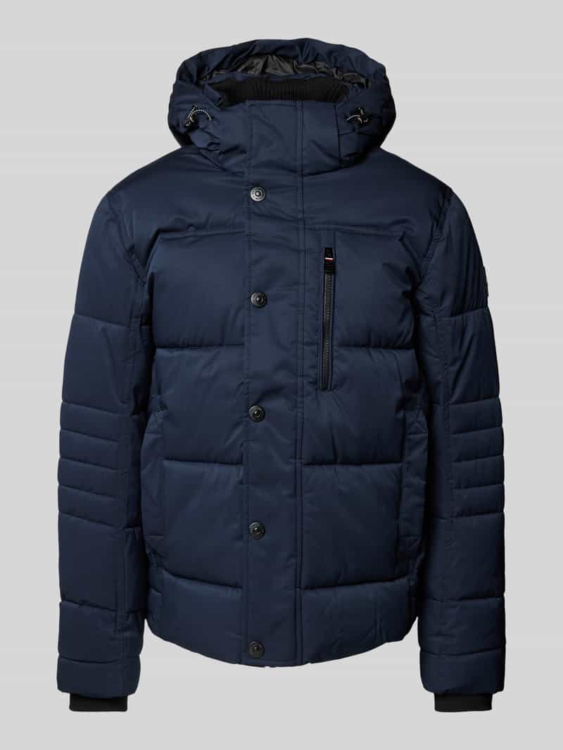 Tom Tailor Regular fit gewatteerd jack van ademend materiaal met afneembare capuchon