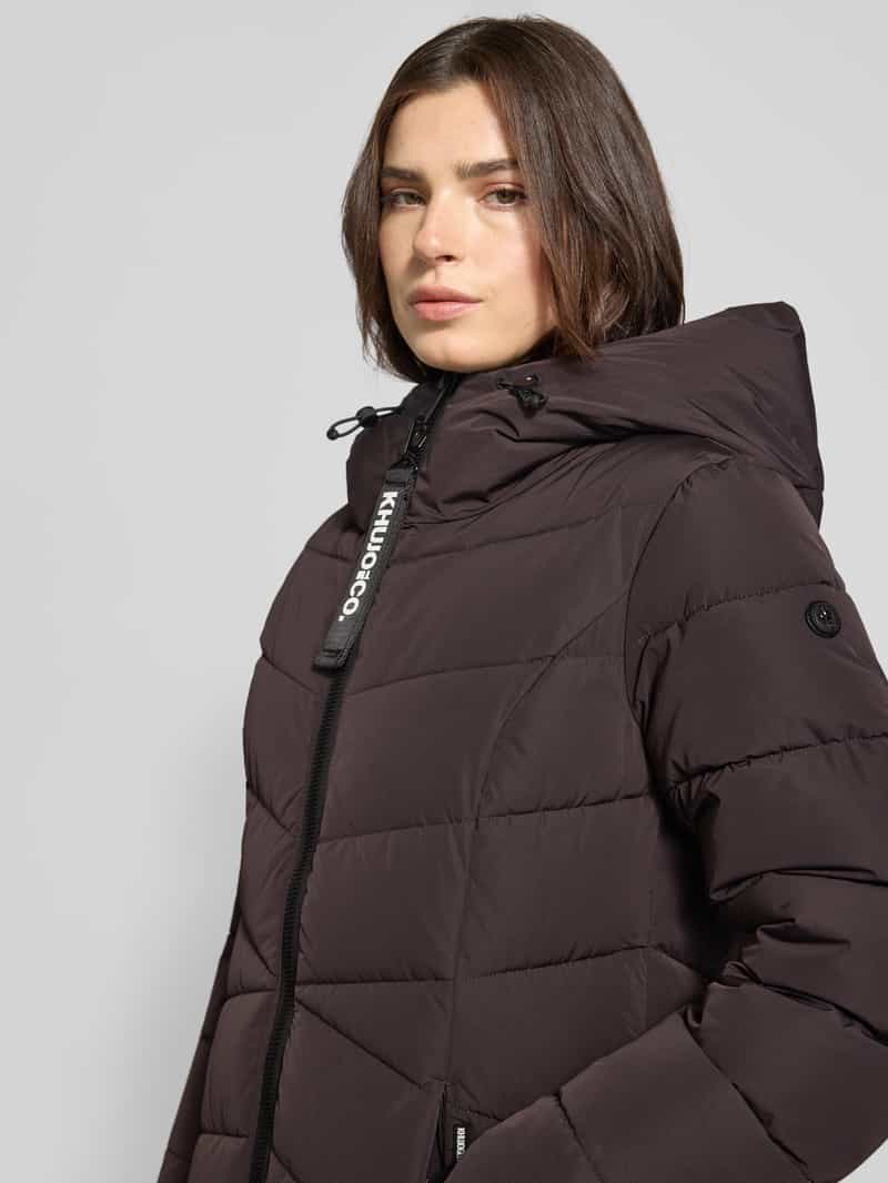 khujo Gewatteerde lange jas met tweewegsritssluiting model 'FLESCH'