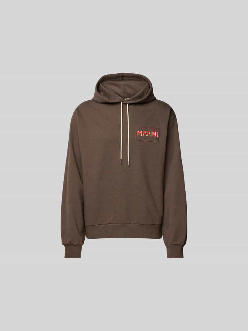 hoodie met labeldetail