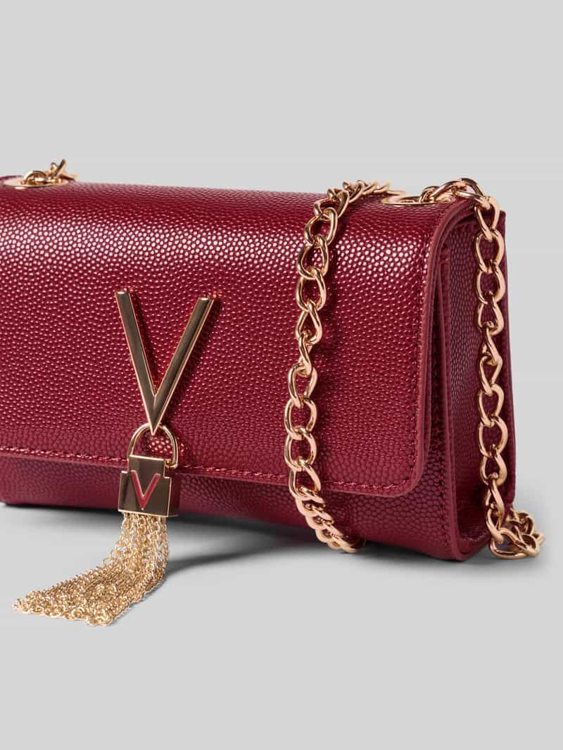 VALENTINO BAGS Clutch in leerlook met logo-applicatie model 'Divina'
