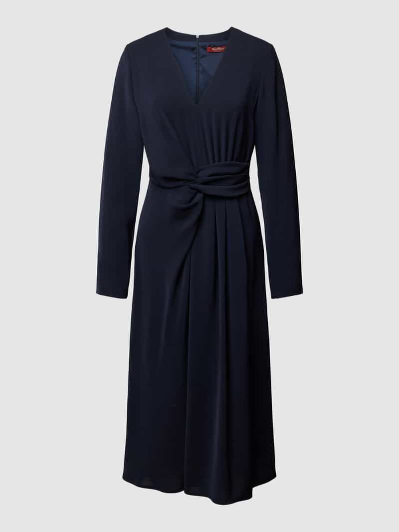 Max Mara Studio Midi-jurk met V-hals model 'MAMMOLA'