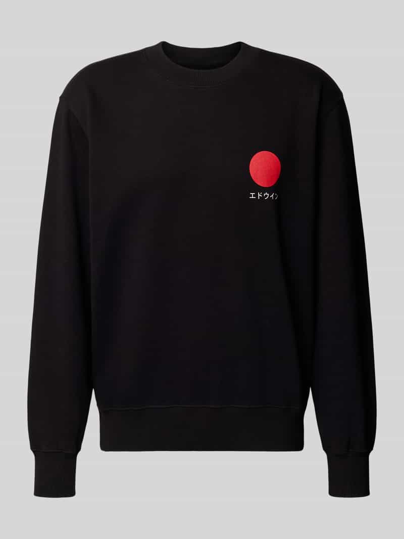 Edwin Sweatshirt met motiefprint model 'JAPANESE SUN'