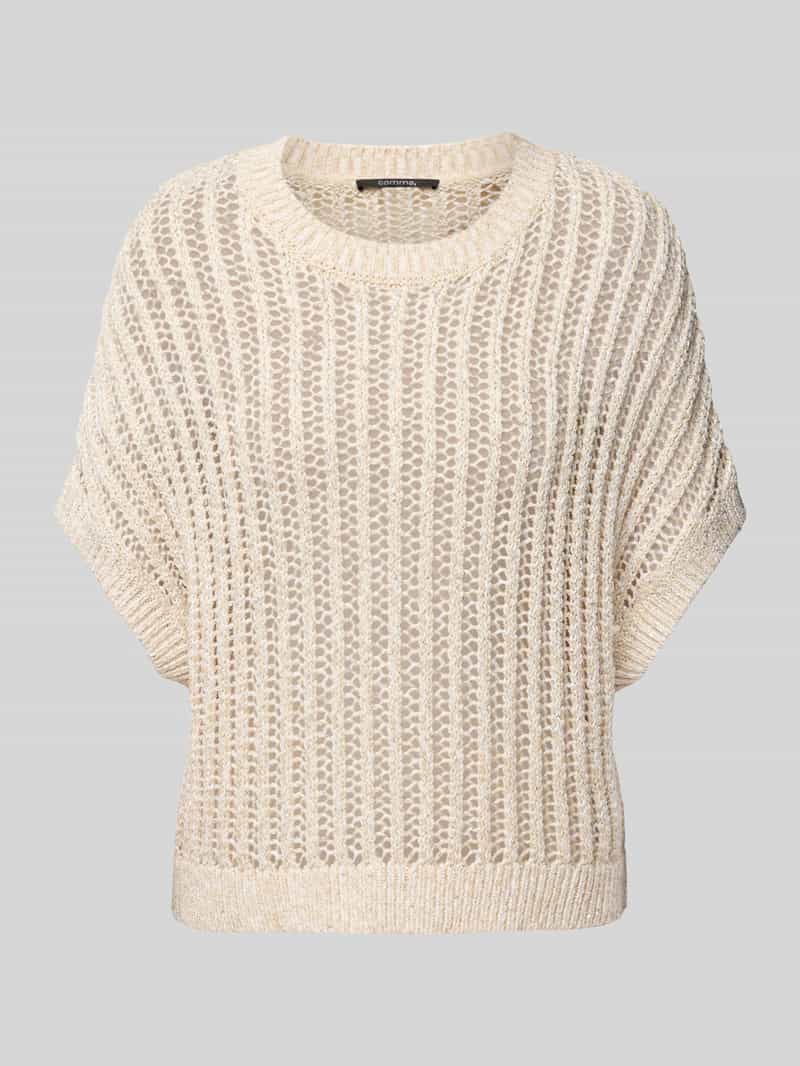 comma Gebreide pullover met ribboorden