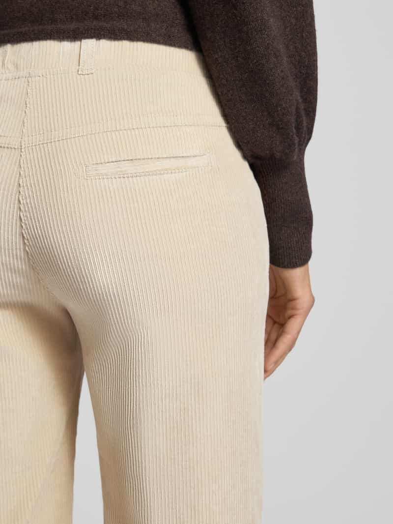 Raphaela By Brax Slim fit corduroy broek met elastische band model 'Pam Flared'