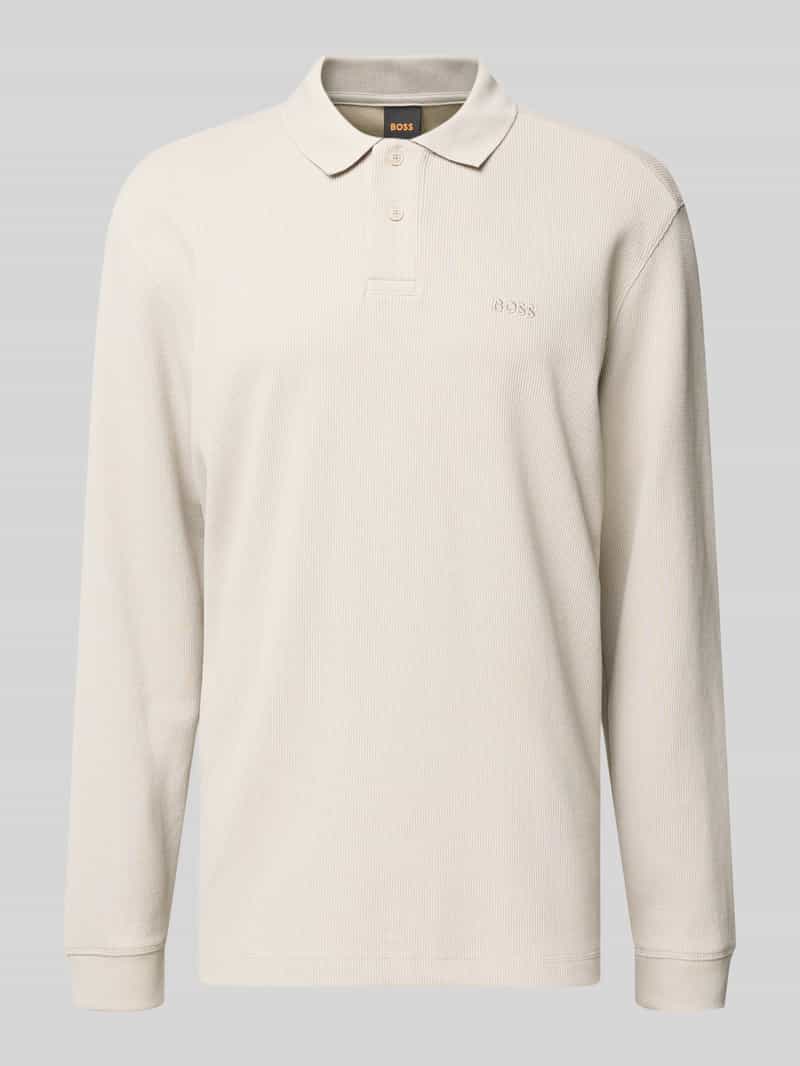 Boss Orange Regular fit poloshirt van katoenmix model 'PETEMPESTOLONG'