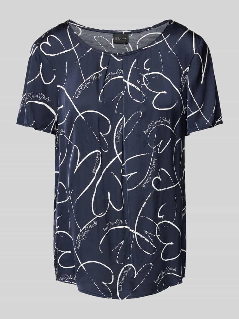 s.Oliver BLACK LABEL Regular fit blouseshirt met all-over motief