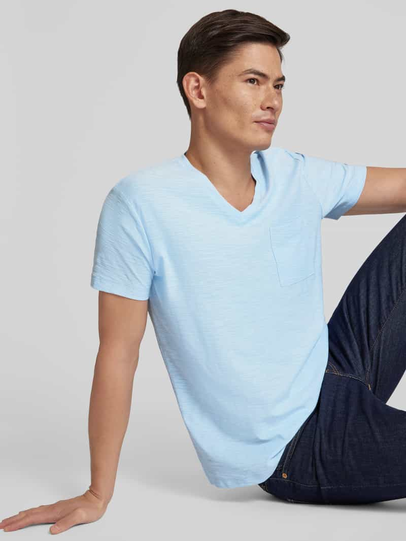 JOOP! JEANS T-shirt met V-hals en borstzak