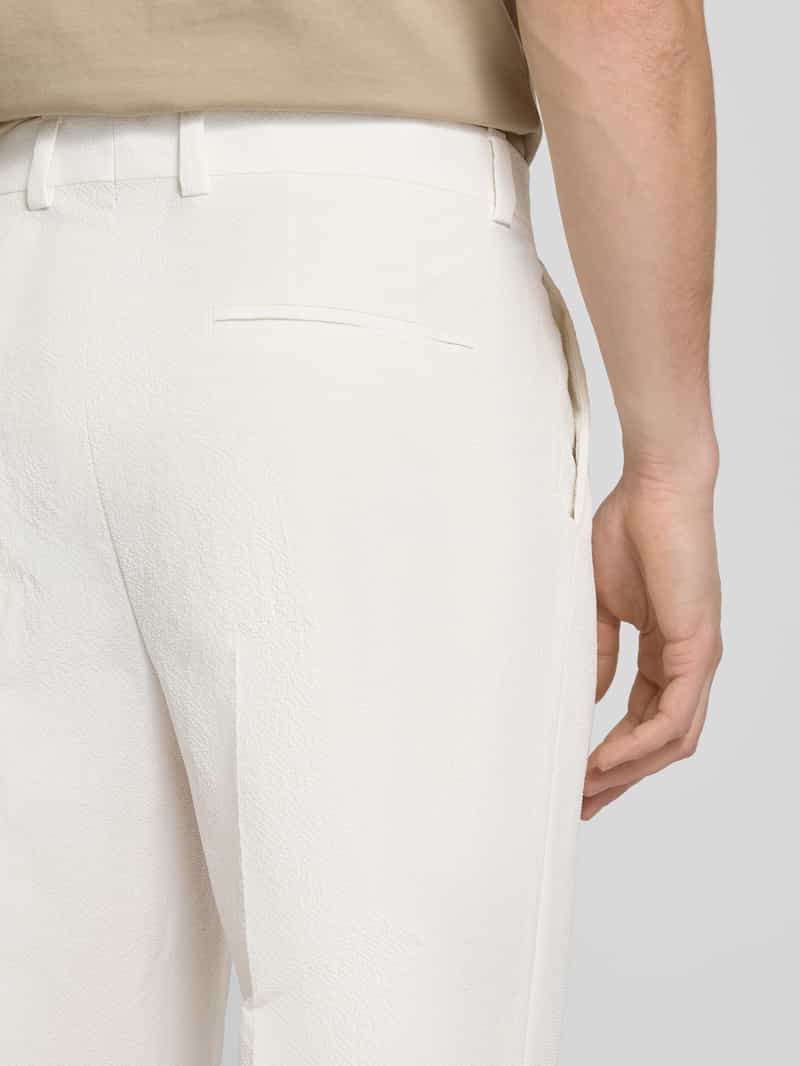 HUGO Slim fit pantalon met structuurmotief model 'Theodor'
