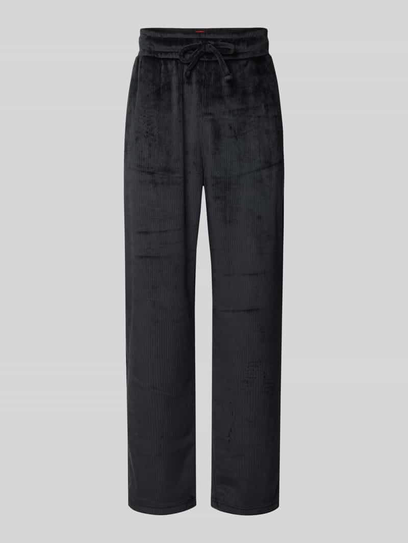 HUGO Comfort fit sweatpants met labelpatch model 'VELVET'