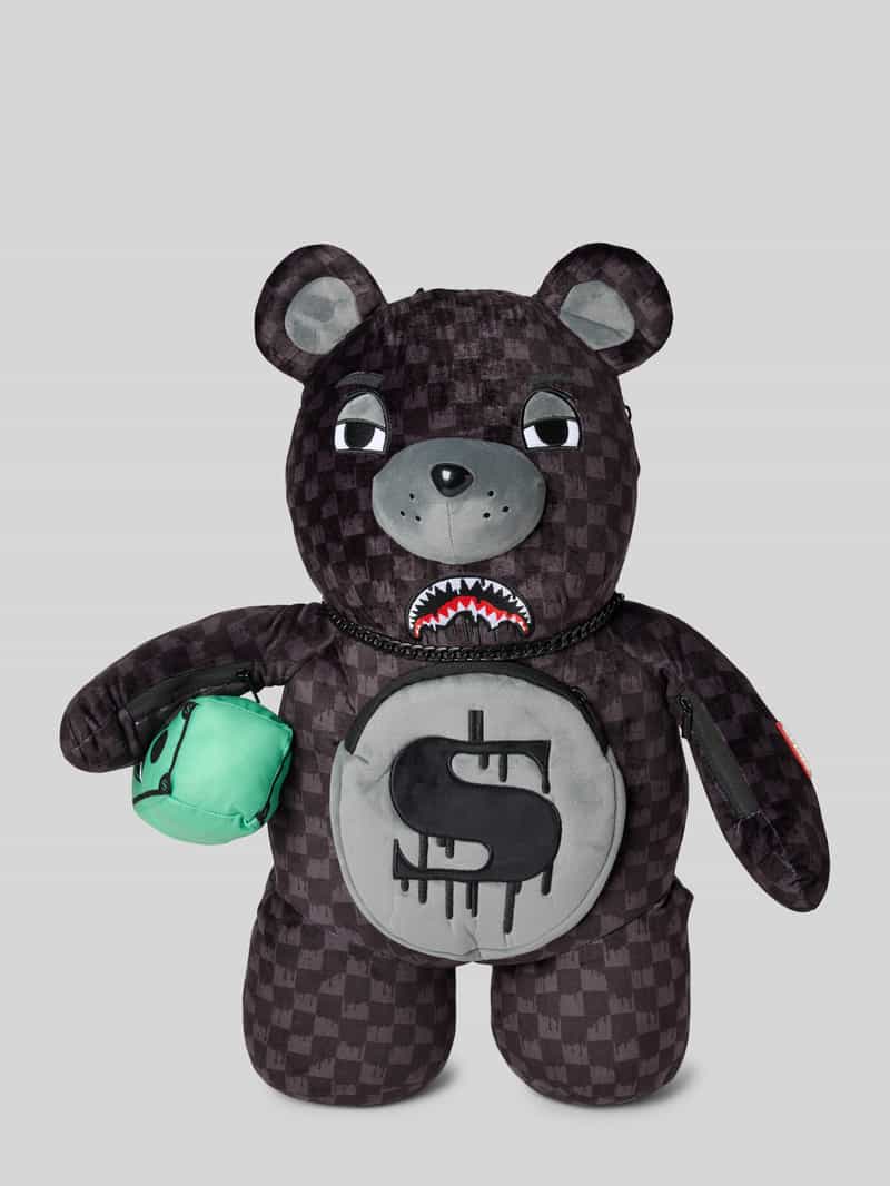 Rugzak in teddylook, model 'DRIPPING SHARKS IN PARIS'