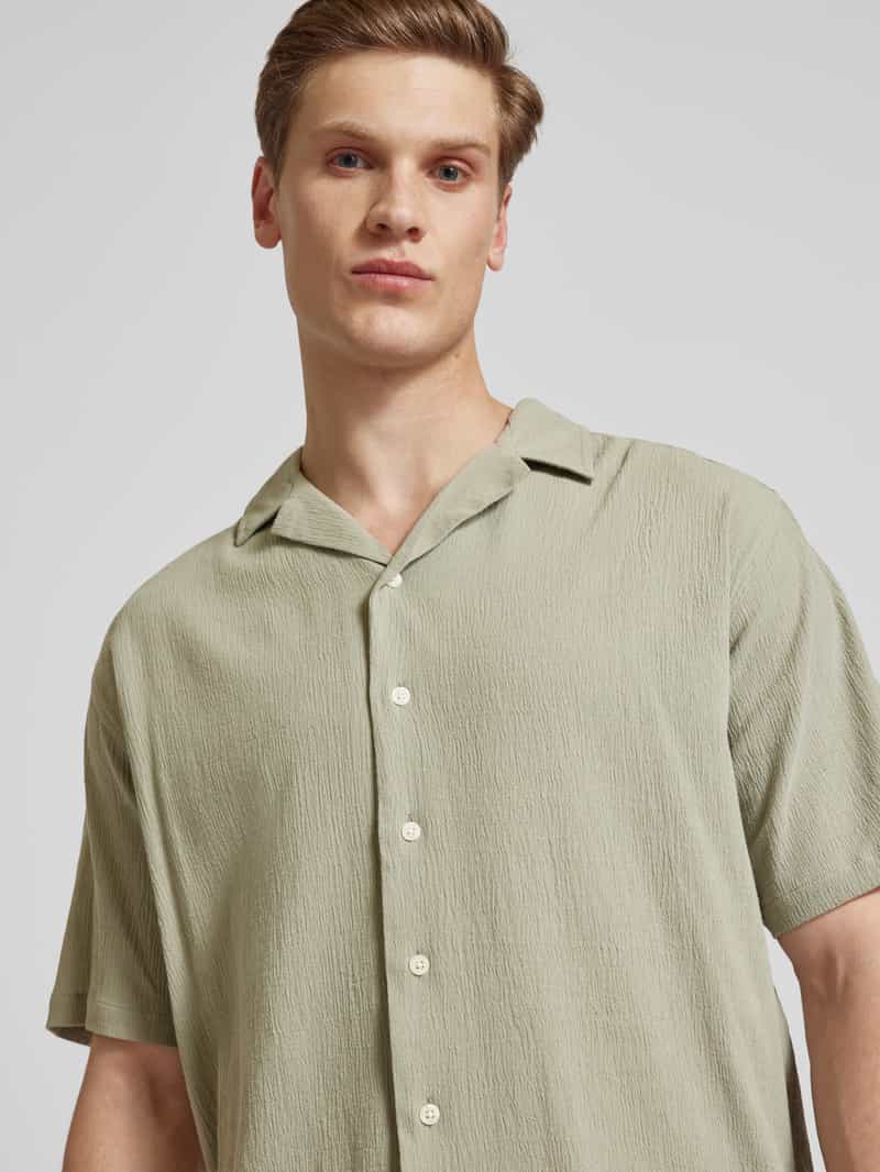 Redefined Rebel Regular fit vrijetijdsoverhemd in kreuklook model 'FELIX'