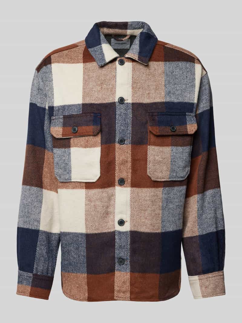 jack & jones Slim fit overhemdjack met kentkraag model 'BRADLEY'