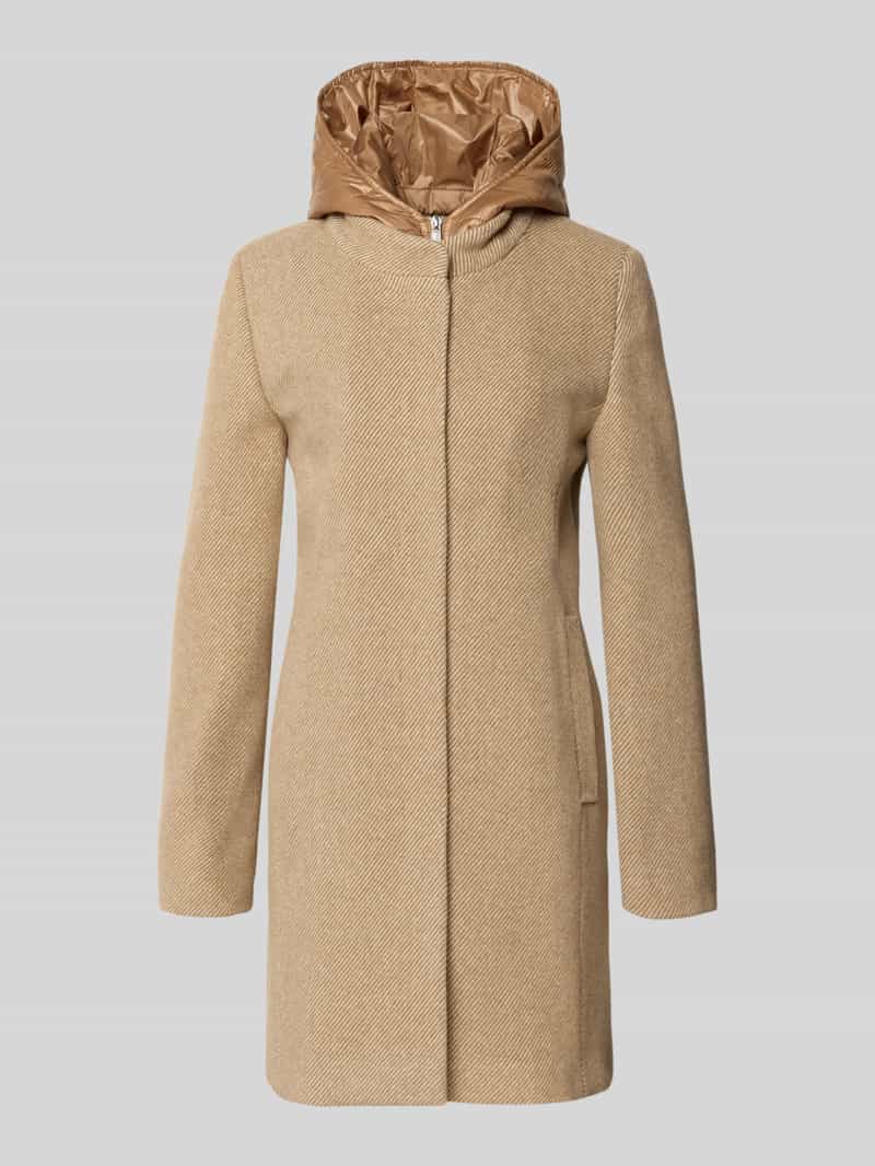 FUCHS SCHMITT Lange jas van wolmix met capuchon