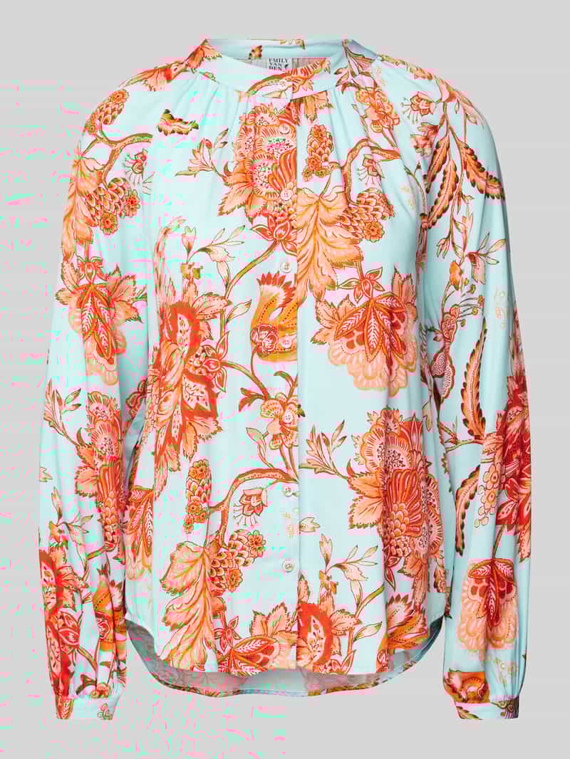 Emily Van den Bergh Regular fit blouse met opstaande kraag