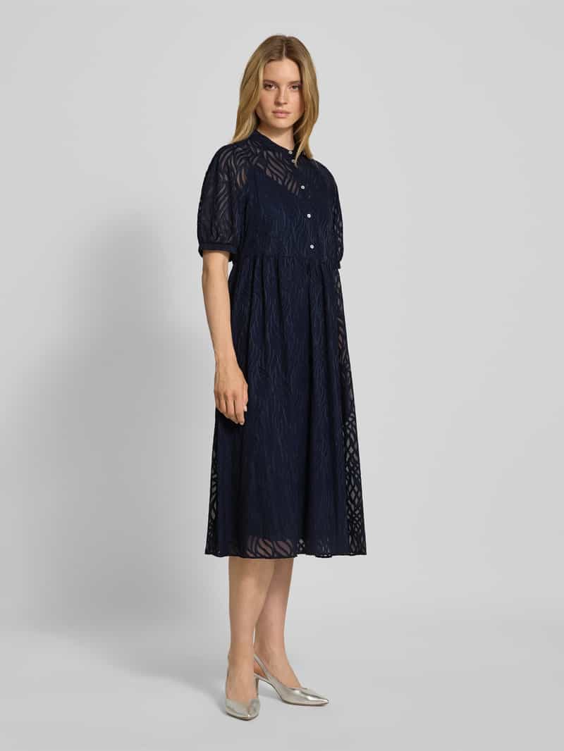 S.Oliver midi-jurk met voering van viscose marineblauw, foto 5