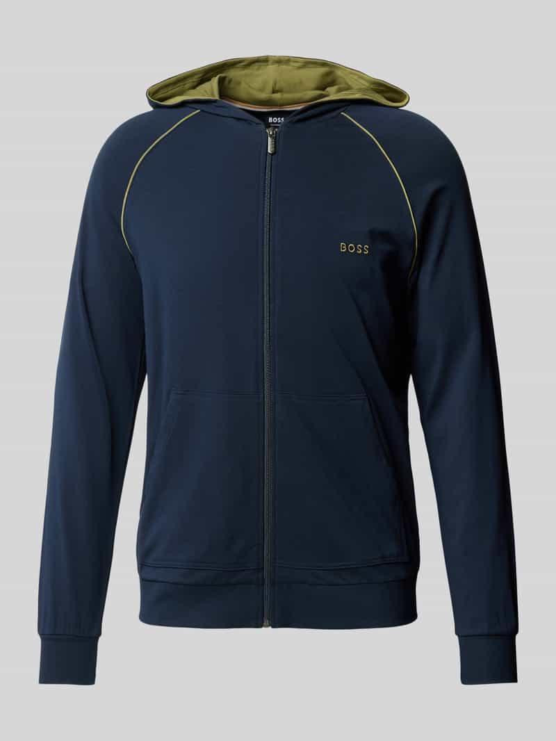 Boss Sweatjack met labelstitching model 'Mix&Match'
