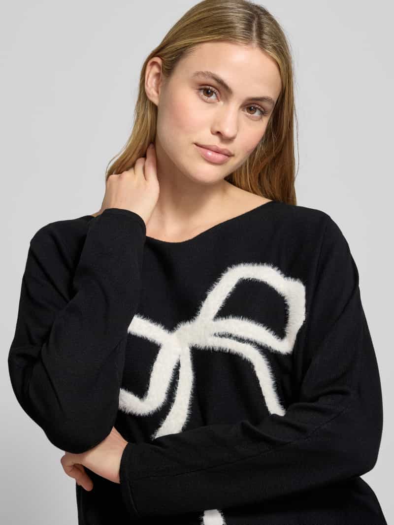 s.Oliver BLACK LABEL Relaxed fit pullover van viscosemix