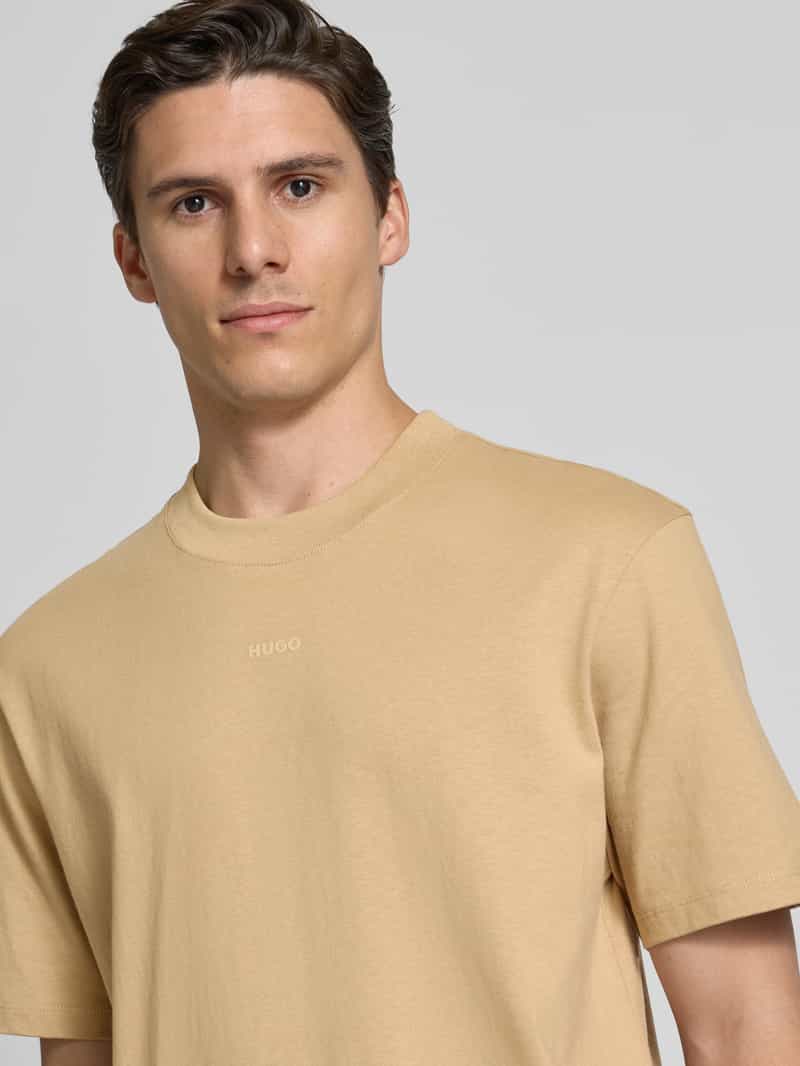 HUGO T-shirt met labelprint model 'Dapolino'