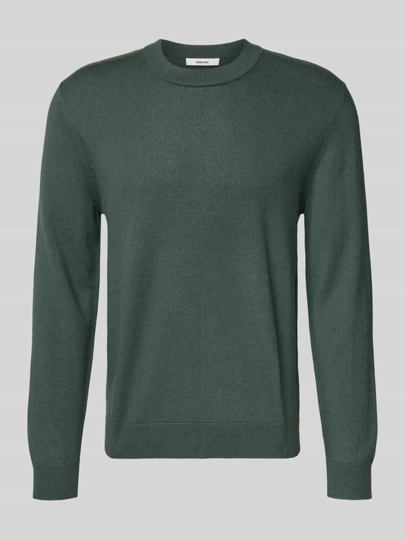 Selected Homme Regular fit gebreide pullover van zuivere merinowol model 'TRAY'