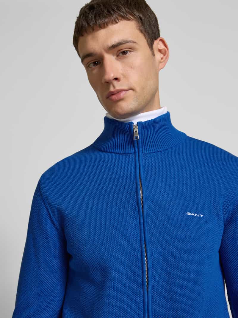 Gant Gebreid jack met structuurmotief