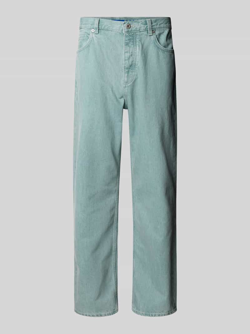 Hugo Blue Baggy jeans met steekzakken model 'Nate'