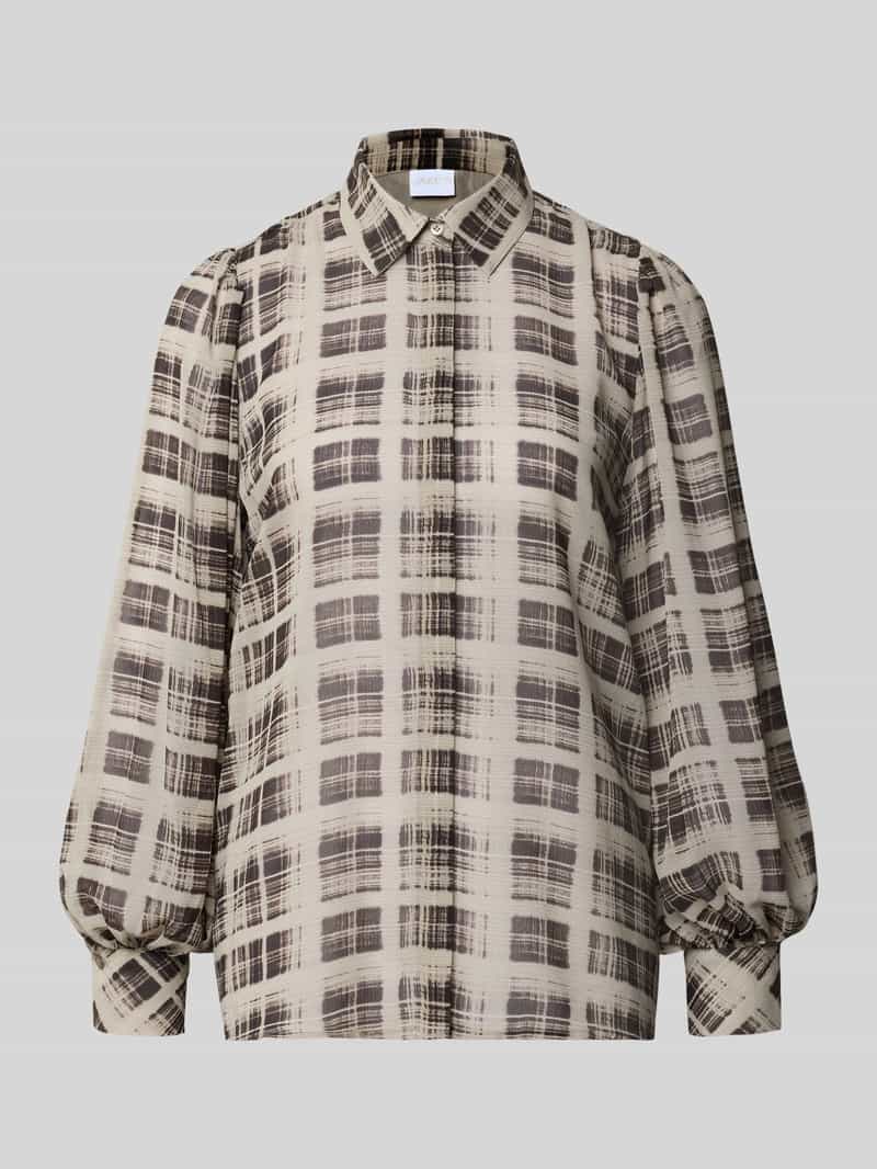 Jake*s Collection Loose fit blouse met lange mouwen met overhemdkraag