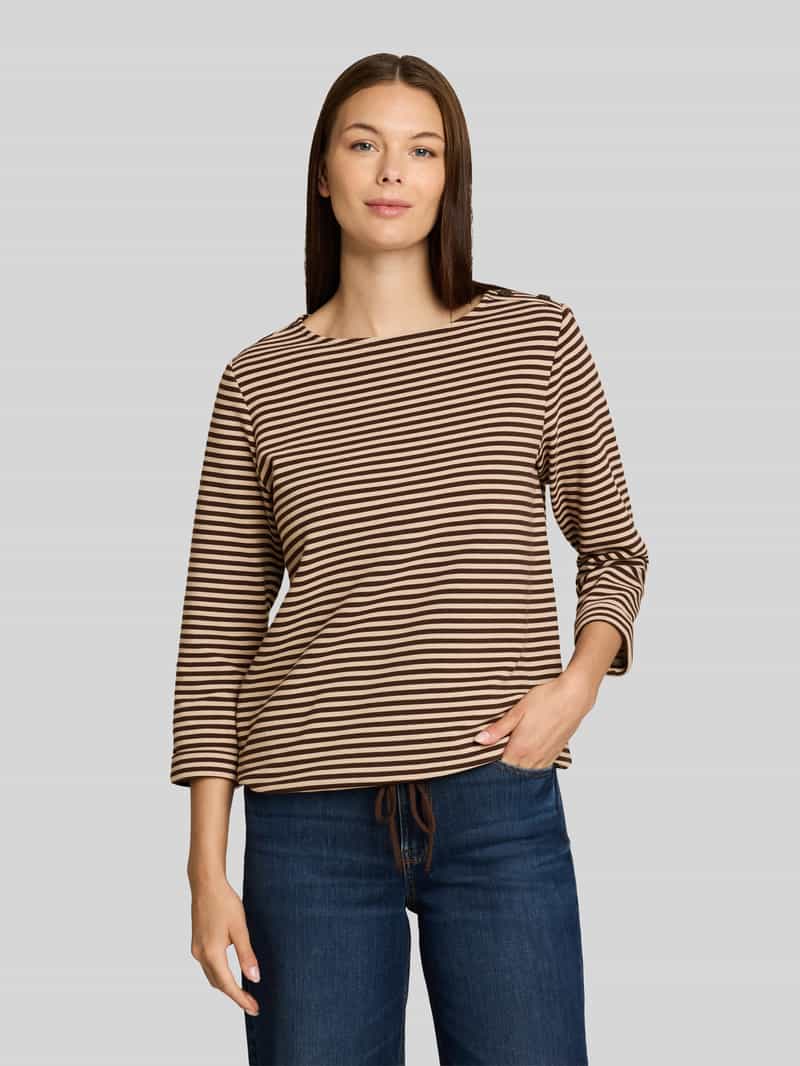 Tom Tailor relaxed fit 3 4-shirt van katoenmix