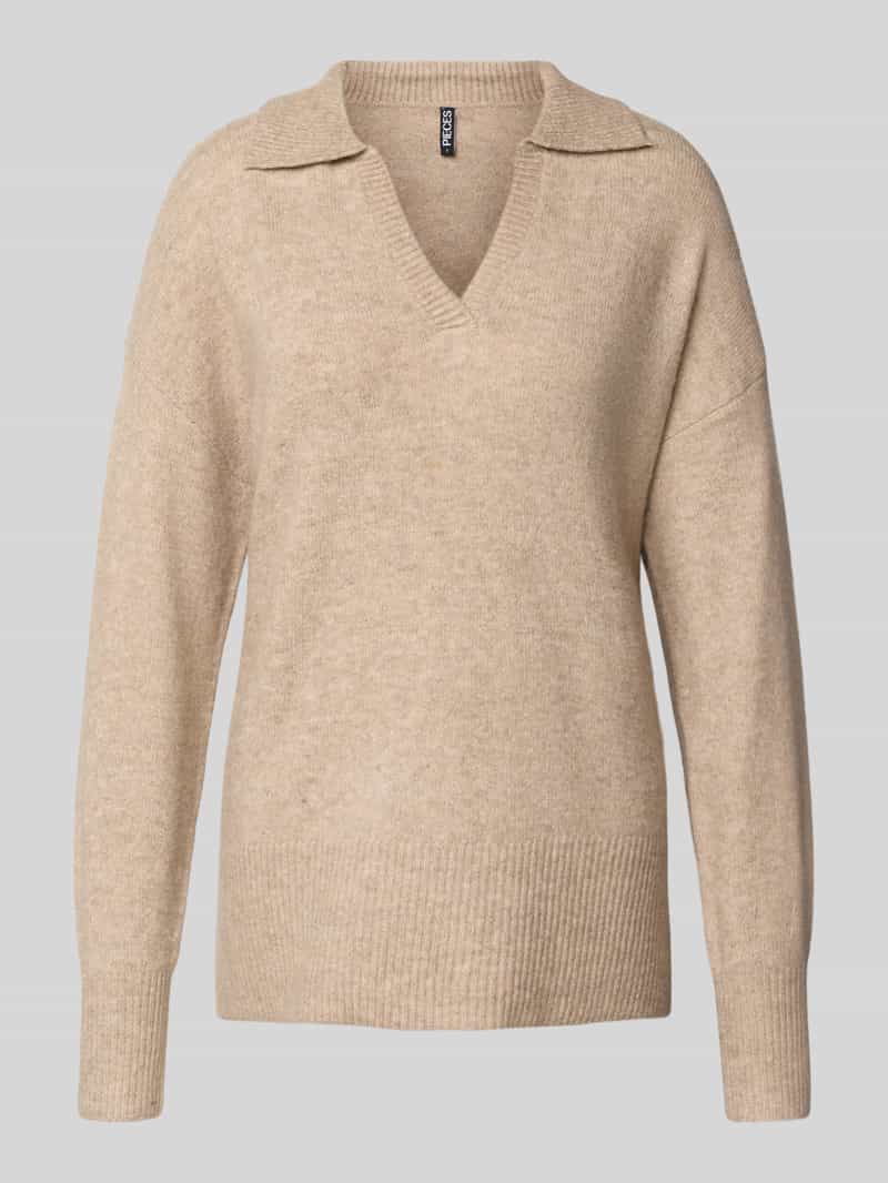 Pieces Regular fit gebreide pullover met wol model 'MALOU'