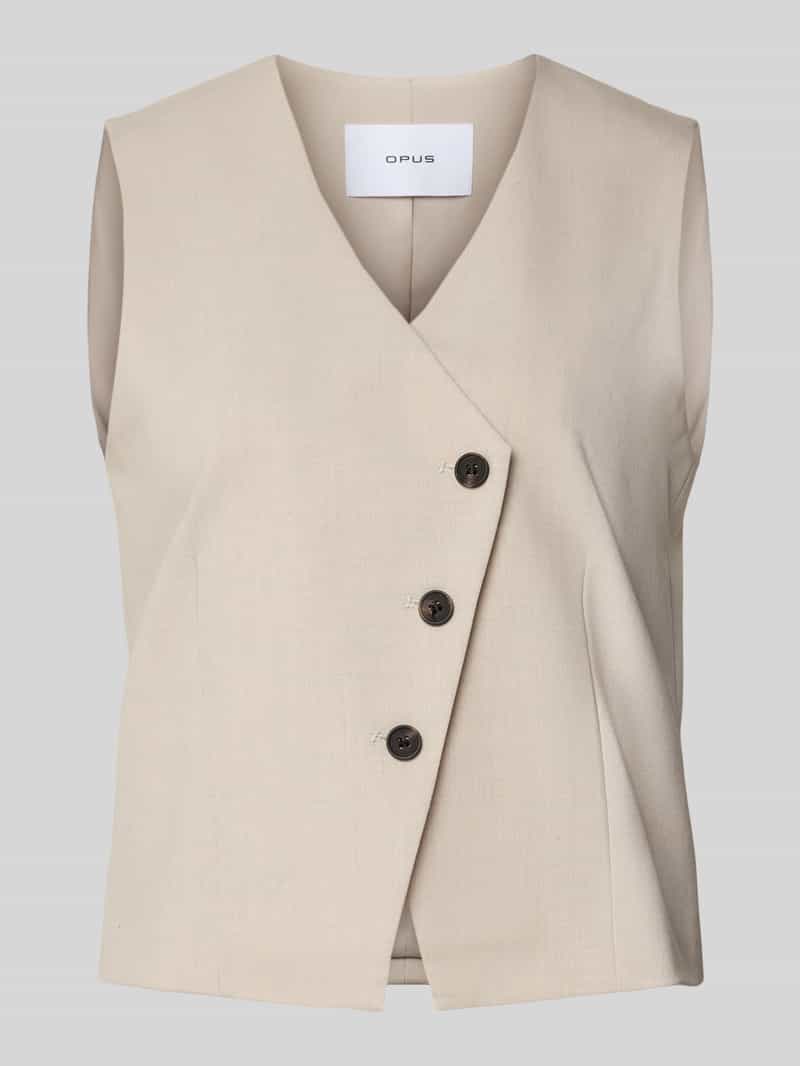 Opus Gilet met asymmetrische knoopsluiting model 'Warfa'