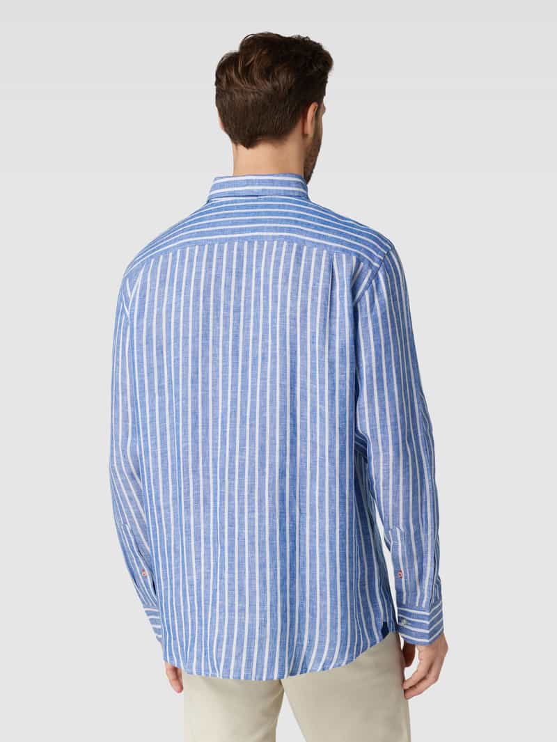 Slim fit vrijetijdsoverhemd met streepmotief Christian Berg Men