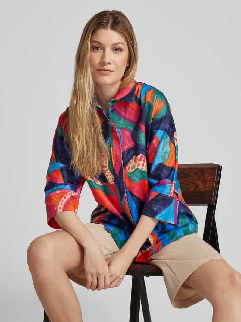 Christian Berg Woman Overhemdblouse met all-over motief