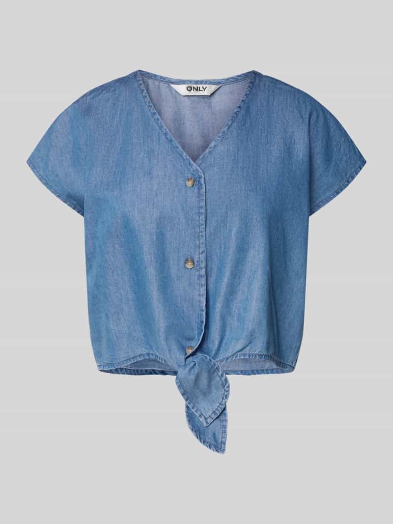 Only Regular fit jeansblouse met knoopdetail model 'BEA'